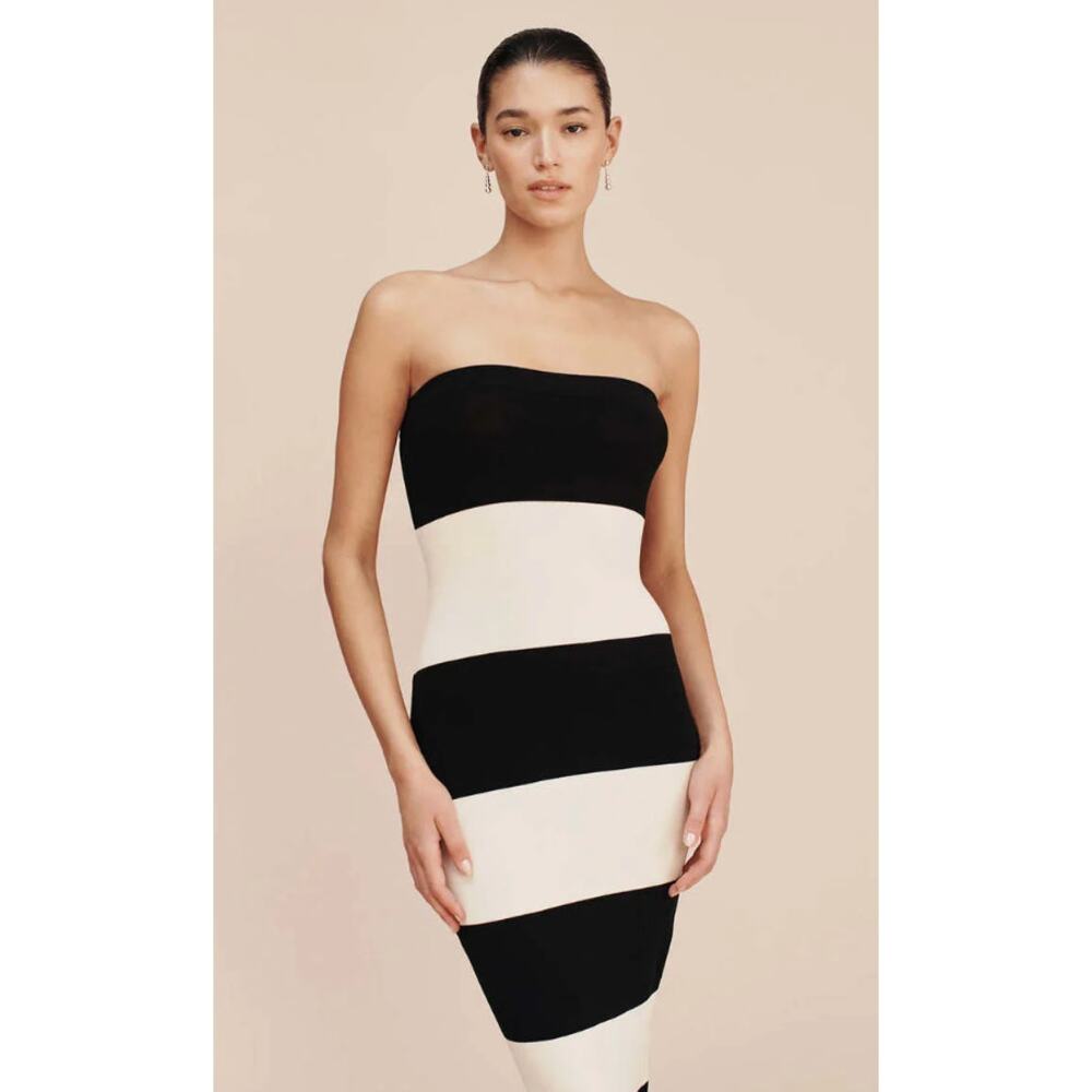 Posse Theo Strapless Striped Dress size S small